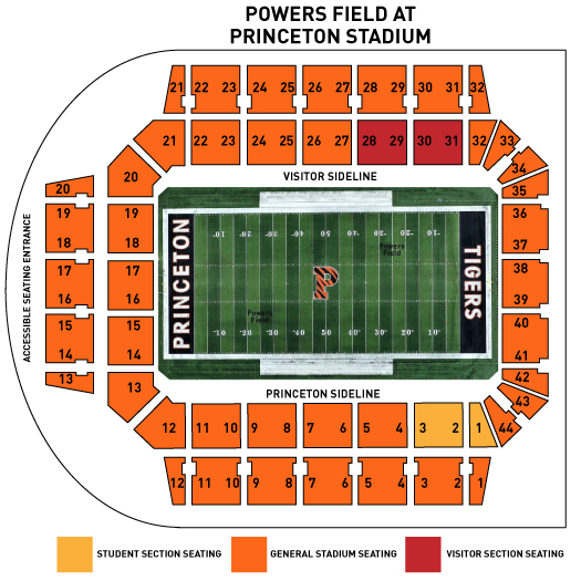 Stadium overview for football call 609-258-4849 to purchase