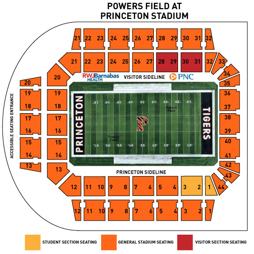 Seating diagram for Tiger Stadium